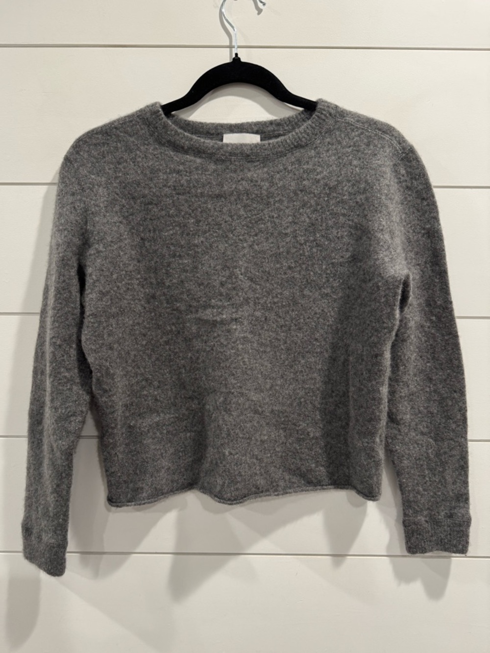 Reformation gray cropped cashmere sweater